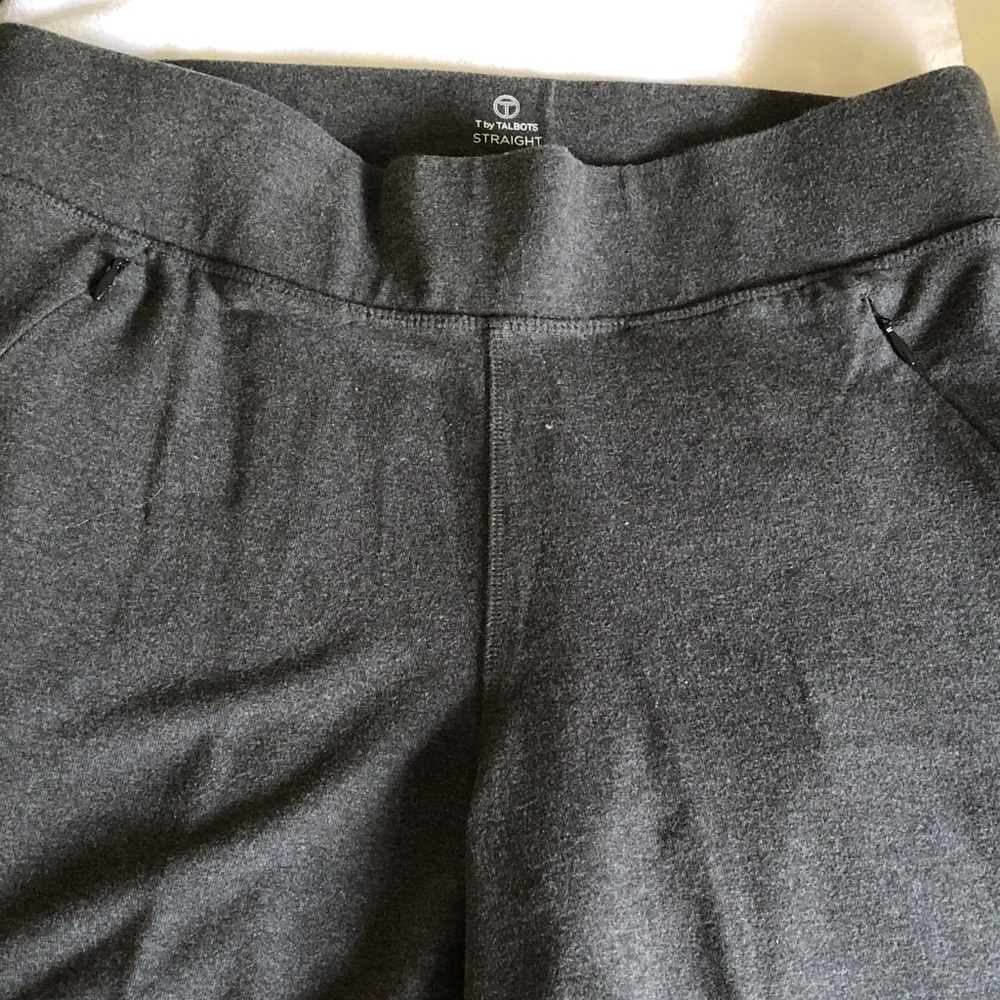 Talbots Straight Ponte Pants in Charcoal Gray